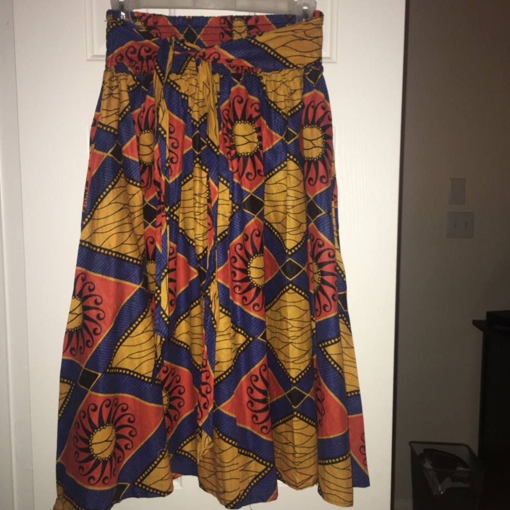 african print skirt